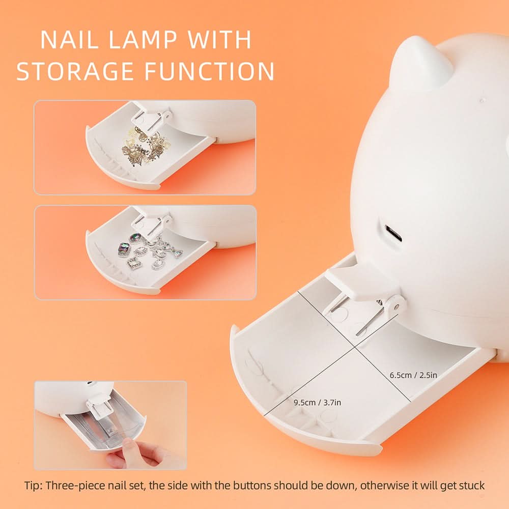 Lampada LED per unghie, non perde luce e asciuga rapidamente; colore bianco, confezione: lampada fototerapica.