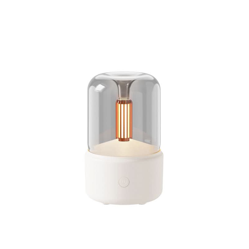 Umidificatore diffusore di aromi USB da 120 ml con effetto candela LED e luce notturna, senza filtro di cotone