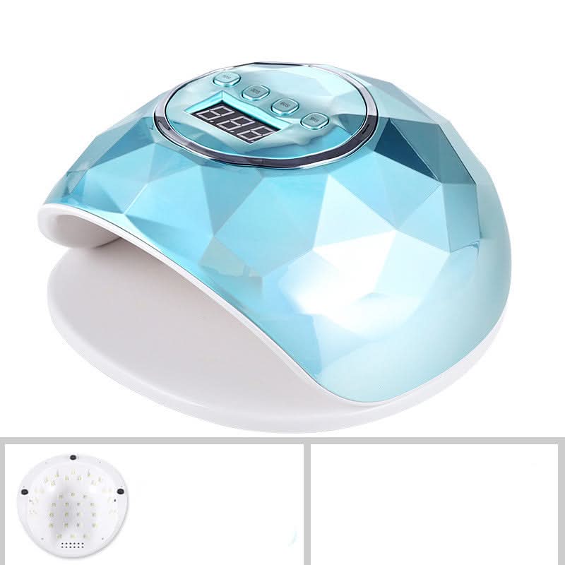 Lampada LED per asciugatura smalto colorato verde, 86W, ABS, 39 LED, confezione: lampada, cavo, manuale.