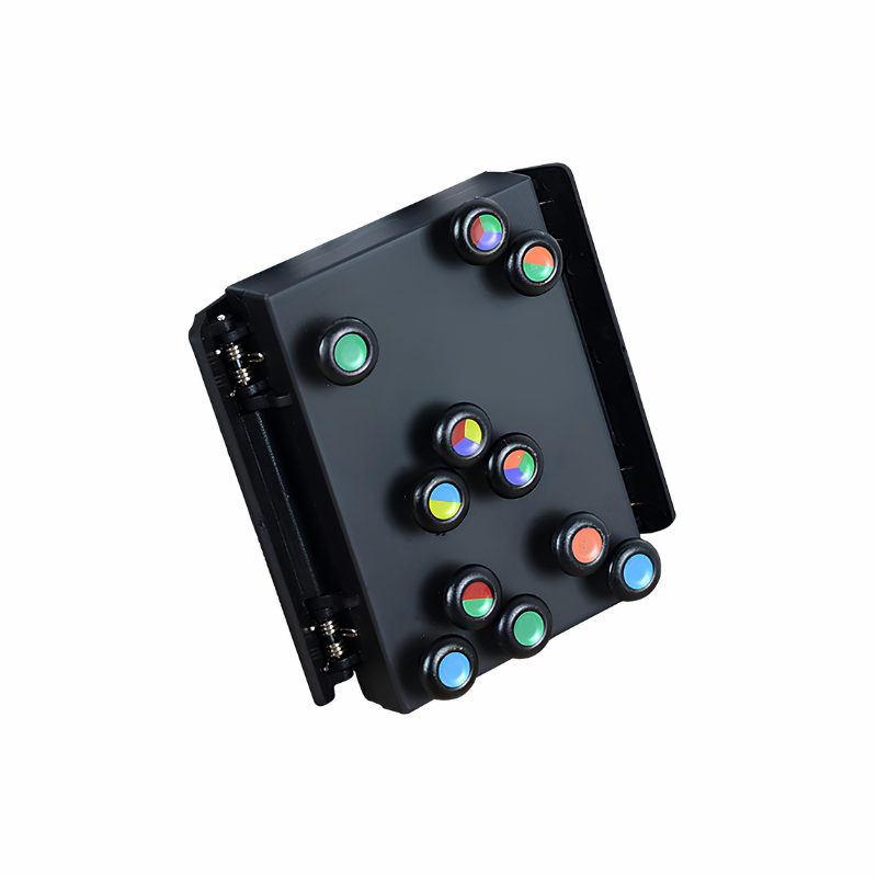 Accessorio pratica chitarra con pulsanti colorati per imparare 21 accordi facilmente e velocemente.