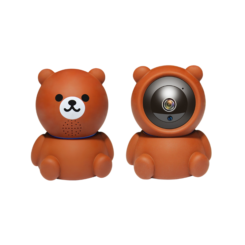 Camera di sicurezza design creativo Wi-Fi 1080P con visione notturna IR e tracking automatico per la protezione della casa.