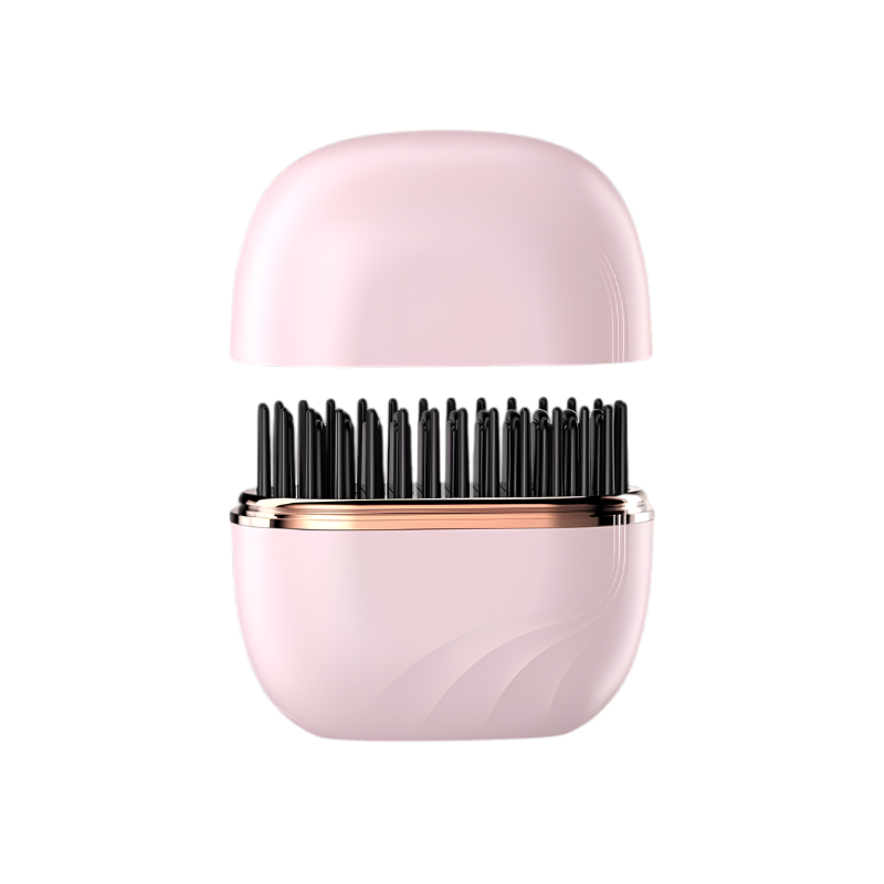 spazzola lisciante portatile. Denti arrotondati resistenti al calore per lisciare i capelli senza danneggiare la cute.