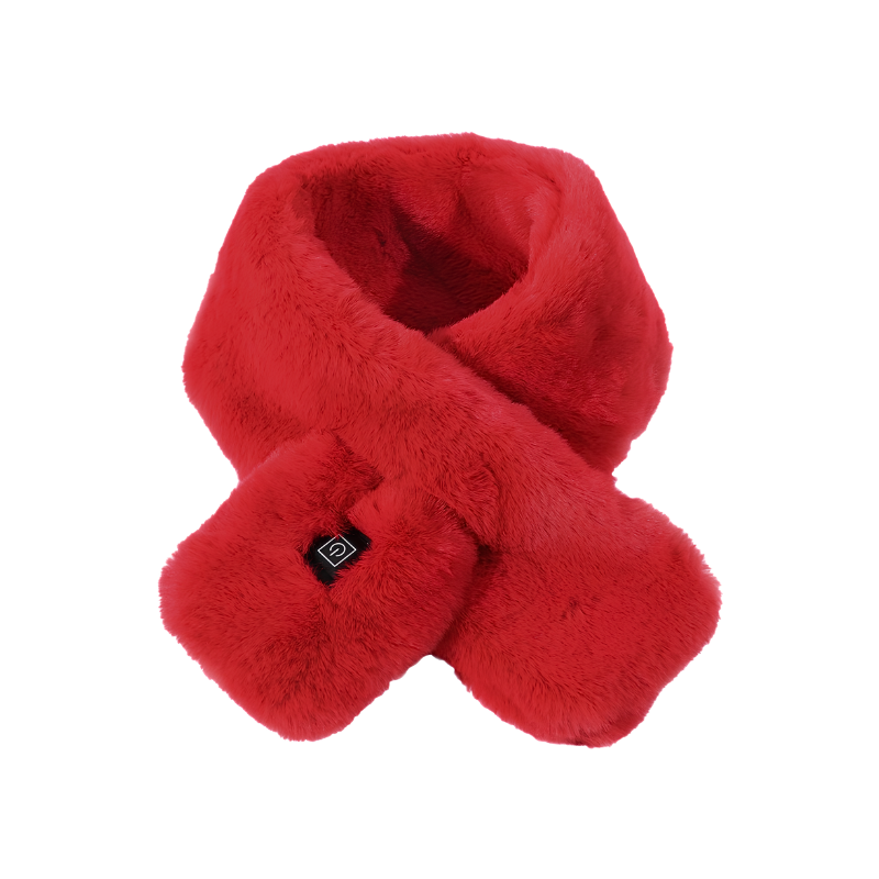 Sciarpa elettrica rossa USB per il collo con controllo temperatura a 3 livelli e pulsante diaccensione, ideale per il sollievo dal dolore.