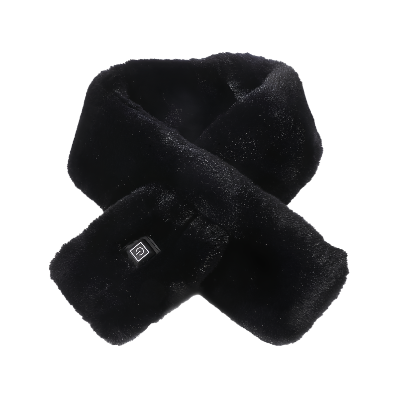 Scaldagola elettrico nero USB con controllo temperatura a 3 livelli, riscaldante per il collo e sollievo dal dolore, lavabile e morbido.