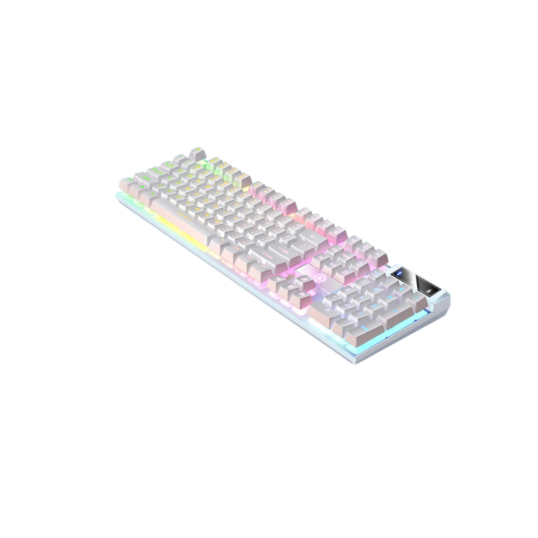 Tastiera Colorata Computer USB Luci LED Retroilluminazione 104 Tasti Accessori Gaming - IN POWER SMARTECH