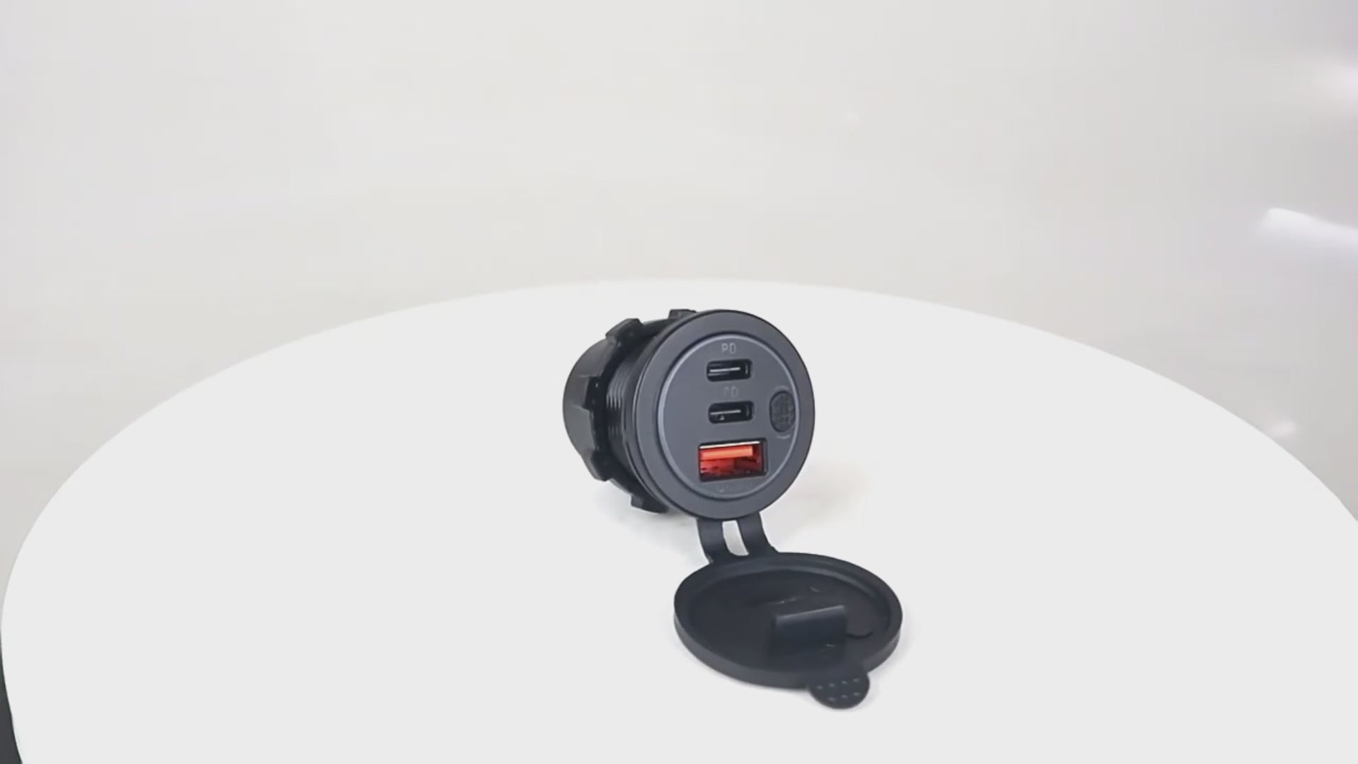 Presa Caricabatteria Auto Doppie Porte USB C Impermeabili Interruttore LED Ricarica Rapida