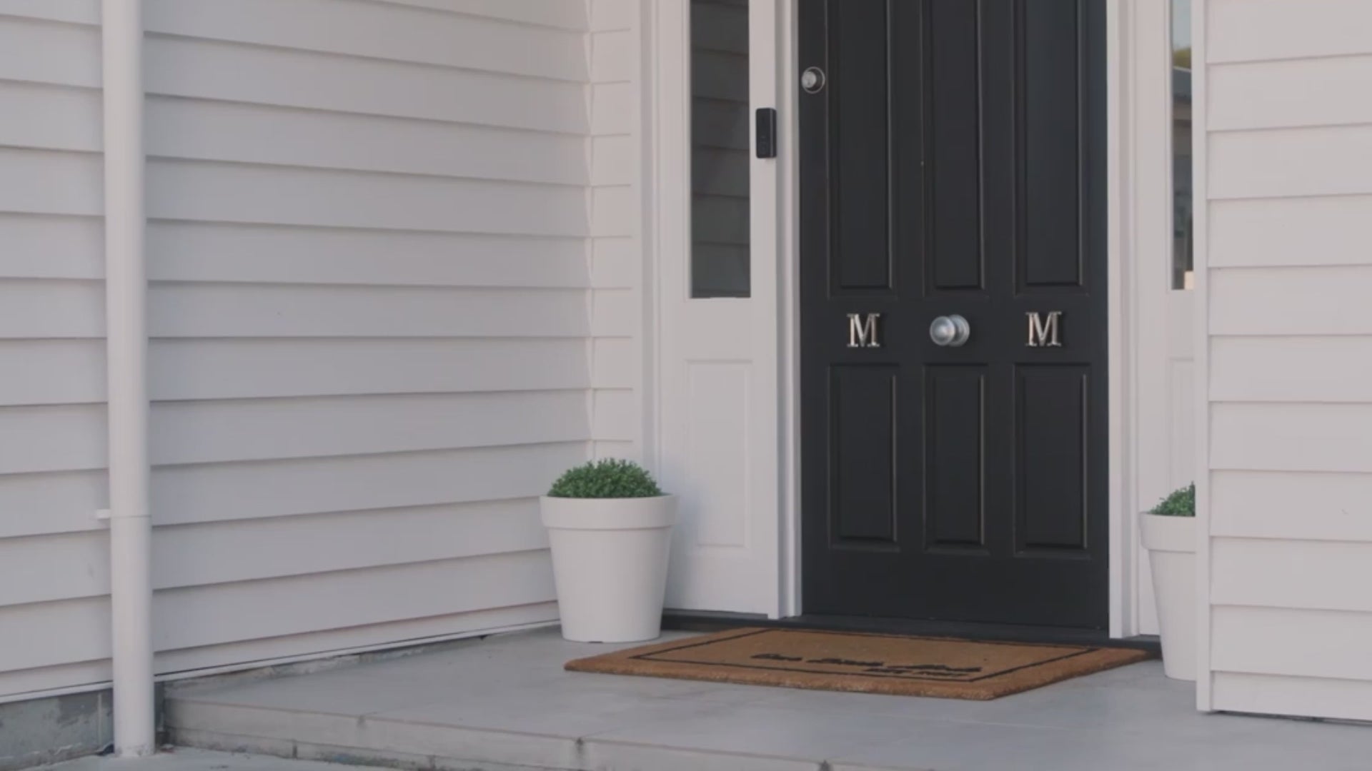 Videocitofono Colore Bianco Acciaio 2K Angolo Visione 170° Sicurezza Protezione Casa