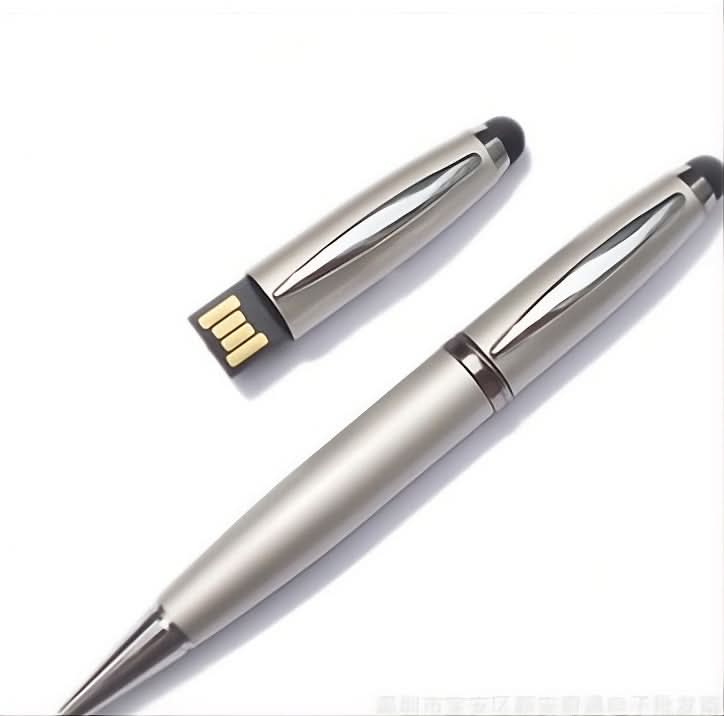 Penna 3-in-1: stilo touch, USB 32 GB e penna a sfera, vinile impermeabile
