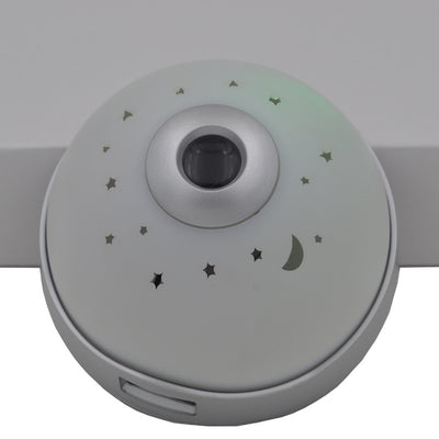 Orologio proiettore allarme con luce notturna; dimensioni 86x97x64 mm, alimentato a batteria AAA non inclusa
