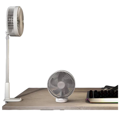 Ventilatore USB ricaricabile pieghevole da tavolo, portatile, con testa oscillante