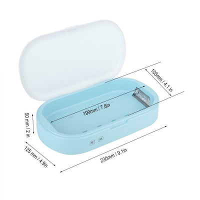 Sterilizzatore UV 5V per telefoni, disinfezione rapida; spegnimento automatico se si apre il coperchio, aromaterapia.