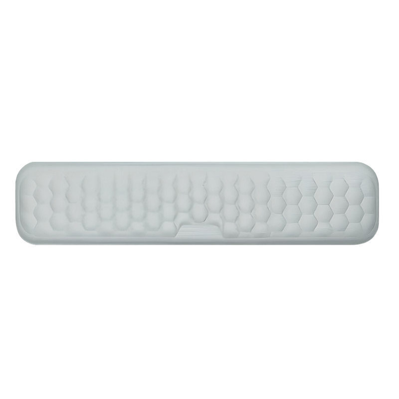 Poggiapolsi per tastiera in memory foam, superficie esagonale, grigio, 36x80 cm