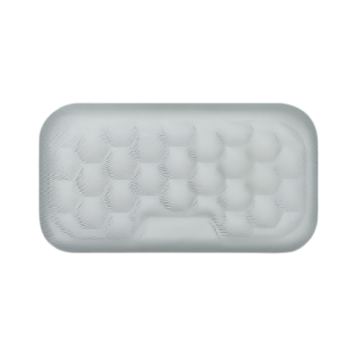 Tappetino mouse con poggiapolso in memory foam, supporto tastiera in ecopelle o Lycra, 36x80 cm, colori nero/grigio.