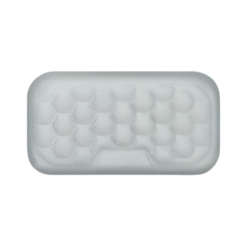 Tappetino mouse con poggiapolso in memory foam, supporto tastiera in ecopelle o Lycra, 36x80 cm, colori nero/grigio.