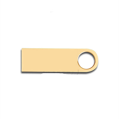 Chiavetta USB dorata con anello circolare, chiavetta flash per laptop.