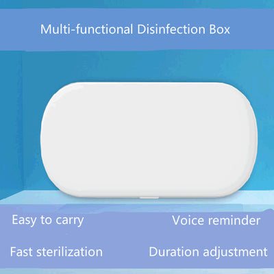Box disinfezione multifunzionale wireless per aromaterapia, sterilizza oggetti piccoli rapidamente, promemoria vocale.