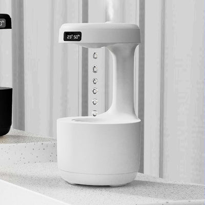 Umidificatore antigravità da camera con orologio, diffusore aromi a goccia d’acqua, grande capacità, silenzioso