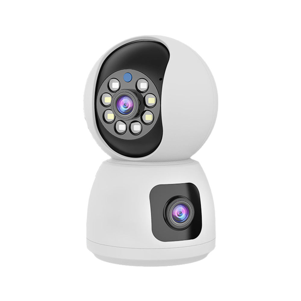 K12 telecamera di sorveglianza doppia frequenza con due camere, bianco, registrazione video e foto, visione notturna.