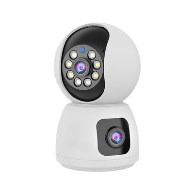 K12 telecamera di sorveglianza doppia frequenza con due camere, bianco, registrazione video e foto, visione notturna.