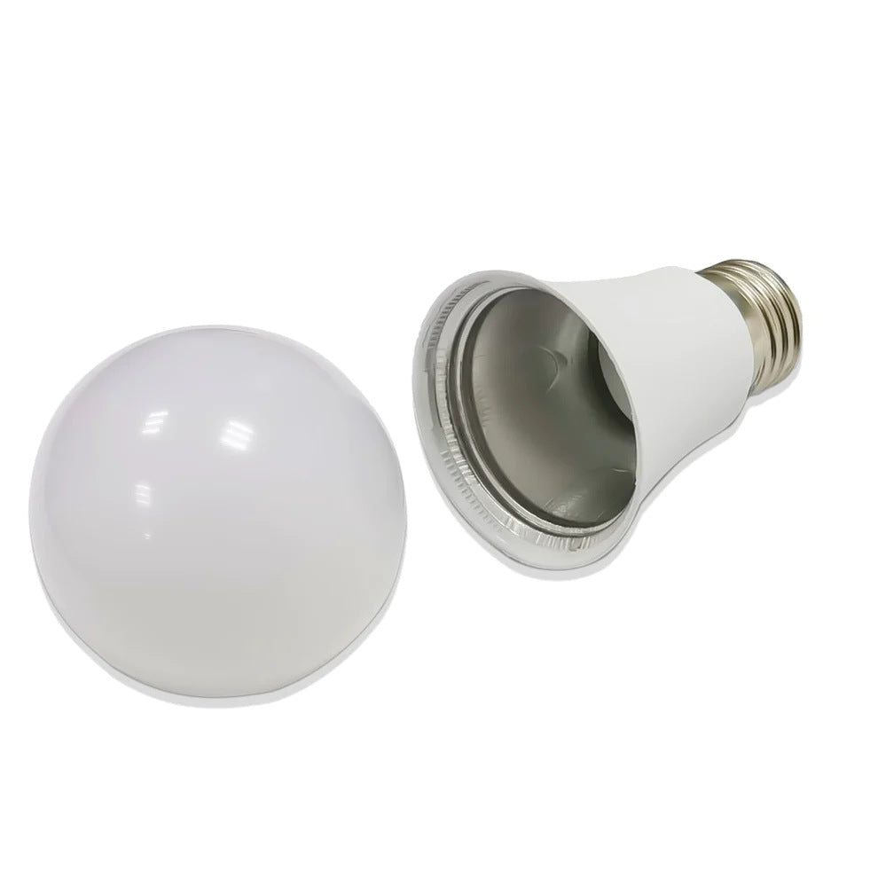 Lampadina bianca con coperchio metallico svitabile, cassaforte nascosta per soldi
