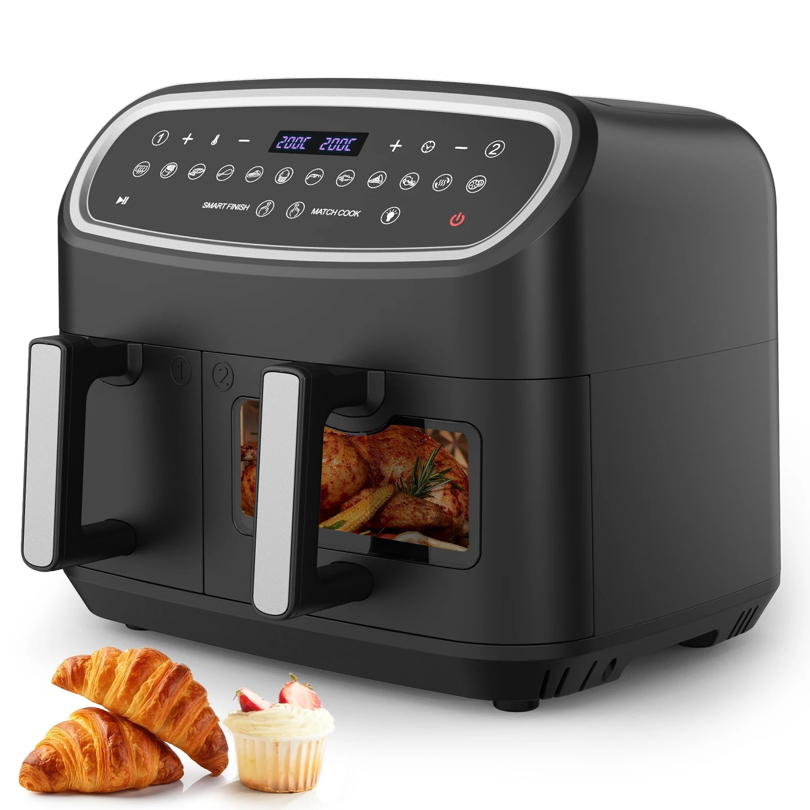Friggitrice Aria 10 Litri Finestra Visualizzazione Touch Screen LED Tempo/Temperatura Regolabile - IN POWER SMARTECH