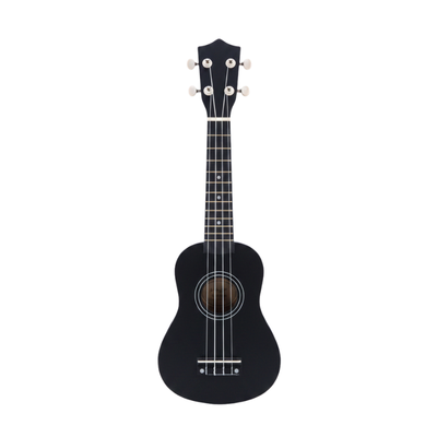 Ukulele per bambini nero, Junning, 21 pollici, confezione in pelle, strumento musicale