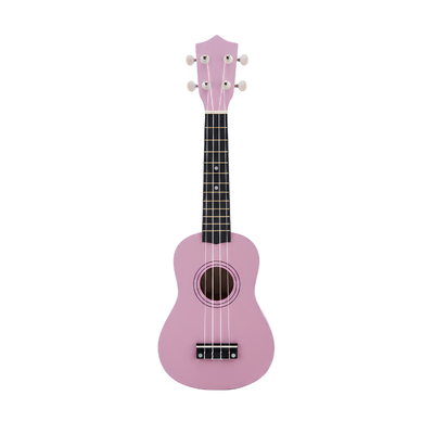 Ukulele per bambini da 21 pollici, colore rosa, marca Junning, confezione scatola di cuoio, strumento musicale