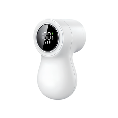 Rimuovi peluciole elettrico portatile con display digitale LED, corpo bianco ergonomico, ricarica USB