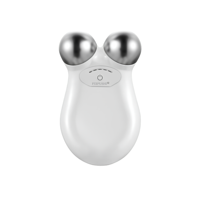 Massaggiatore facciale a microcorrente EMS con teste metalliche per rassodare la pelle e ridurre le rughe.