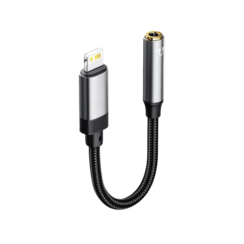 Adattatore Lightning a 3,5 mm con cavo intrecciato e jack da 3,5 mm per iPhone