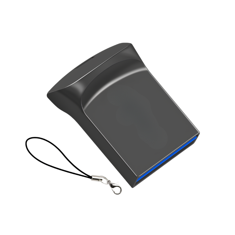 Chiavetta USB 3.0 in metallo, mini U Disk, trasferimento 4800 MB/s, rotazione, protezione scrittura, 12 mm, laccio incluso
