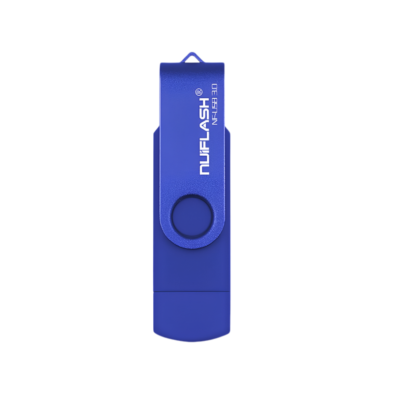 Chiavetta USB OTG blu, capacità 16/32/64/128 GB