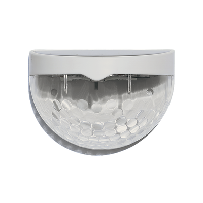 Lampada da parete solare impermeabile semicircolare, effetto gocce d'acqua, per giardino, corridoio o scale.