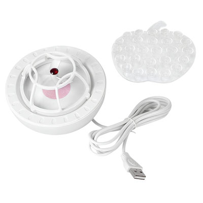 Bubble Dishwasher, dispositivo circolare bianco con cavo USB, ABS, 5V 2A, 103x103x83mm.