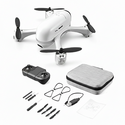 Quadricottero S88 Mini UAV 4K HD con telecomando, custodia, eliche di ricambio e accessori