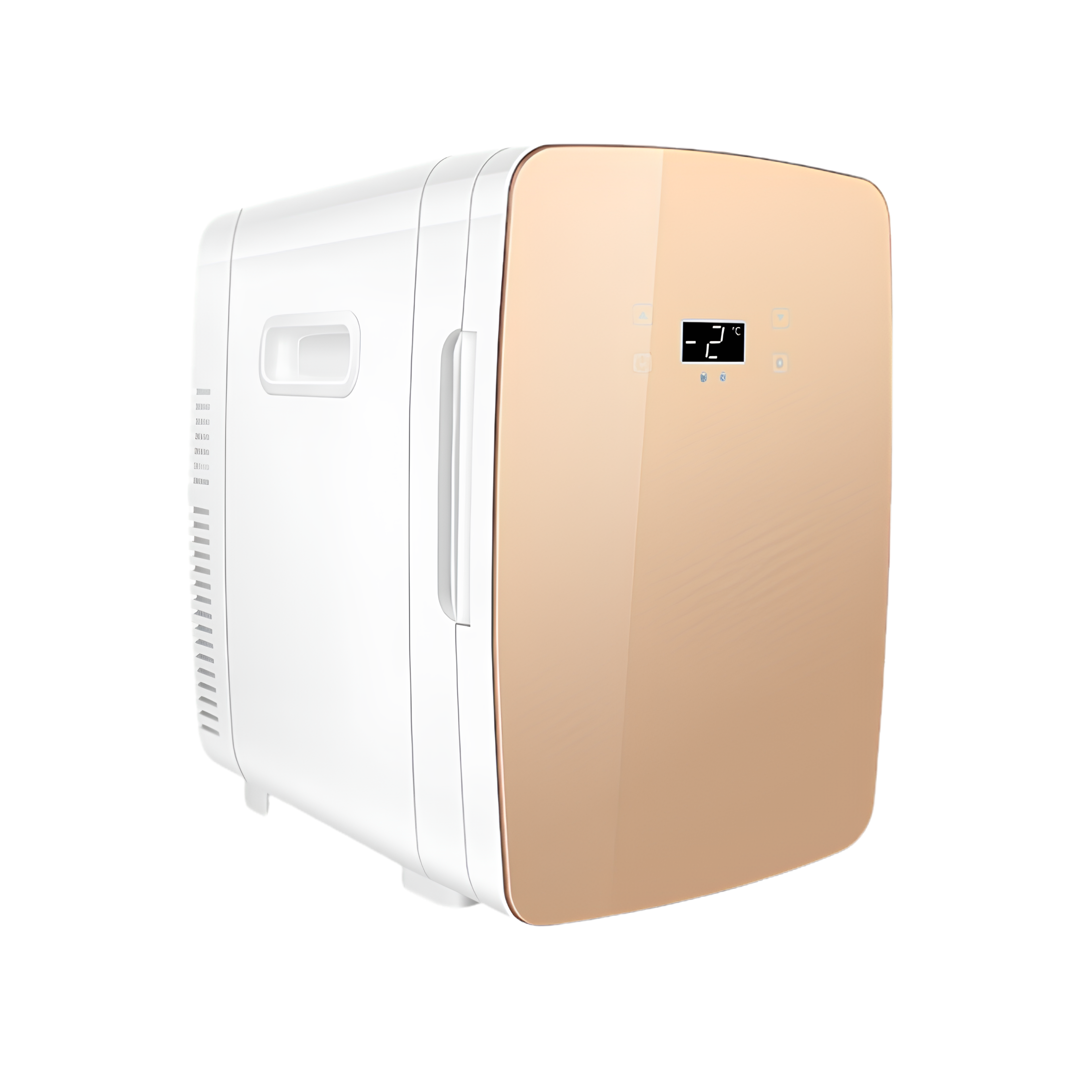 Frigorifero portatile da 15L per auto con display digitale, colore champagne dorato