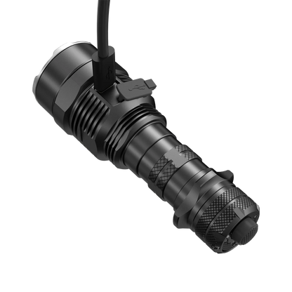 Torcia Elettrica Ricaricabile Lega Alluminio Impermeabile Cordino Clip Filo USB Luci Illuminazione - POWER SMARTECH