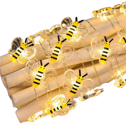 Luci Decorative Api 20/30 Lunghezza 2/3 Metri Giallo Batterie AA Tensione 3V Accessori Decorazione Casa Interni Esterni - IN POWER SMARTECH