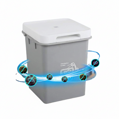 Sterilizzatore UV USB 4L grigio in ABS; 28x26x22 cm; sterilizza mascherine, telefoni, portafogli, occhiali; 1 ora.