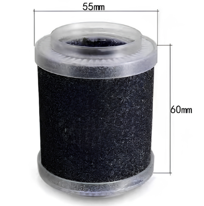 Filtro cilindrico per purificatore d'aria auto, generatore di ioni negativi, diametro 55 mm, altezza 60 mm.