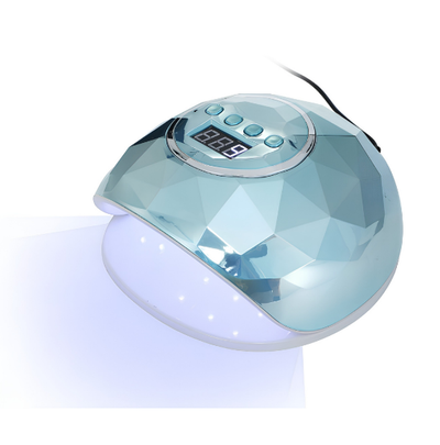 Lampada LED UV per unghie, colorata verde, ABS, 39 LED, 86W; in dotazione: lampada, cavo e manuale.