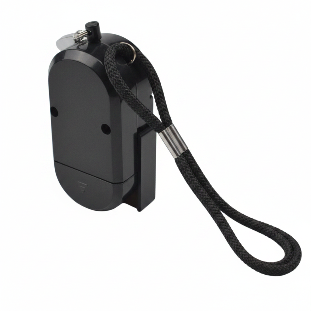 Allarme infrarossi anti-furto portatile per finestre/porte, rilevamento 60° e 3 m, wireless, installazione piana.