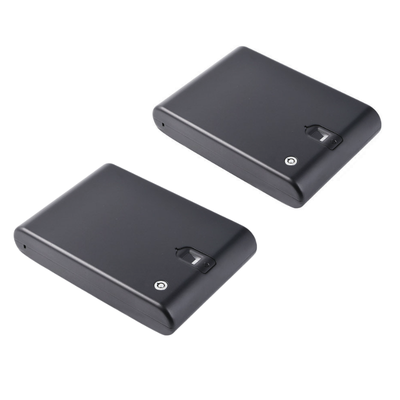 Cassaforte mini per auto in acciaio con impronta digitale e serratura a chiave integrata, 2pz