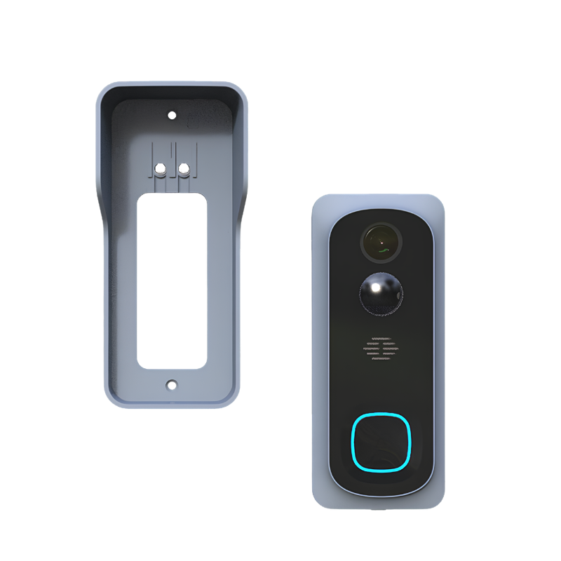 Campanello smart WiFi con videocamera HD: unità con pulsante luminoso e supporto di montaggio modello RSH-C600