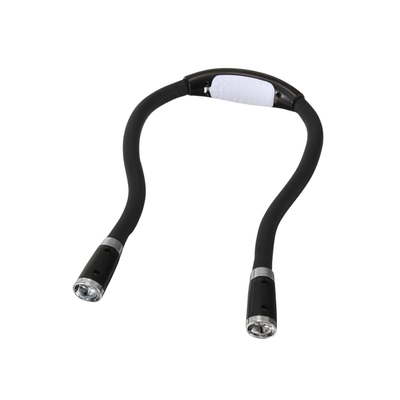 Lampada LED portatile da collo a U con due estremità luminose, luce per lettura e lavoro creativo a mani libere