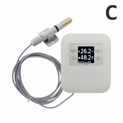 Trasmettitore AW2485Y di temperatura e umidità ad alta precisione con sonda esterna in PC e schermo