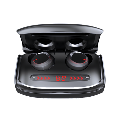 Auricolari Bluetooth 5.0 senza fili con custodia di ricarica, indicatore batteria e ascolto stereo