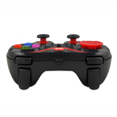 Controller di gioco mobile USB, compatibile con Android/iOS, senza vibrazione, con manico, supporto, cavo e manuale.