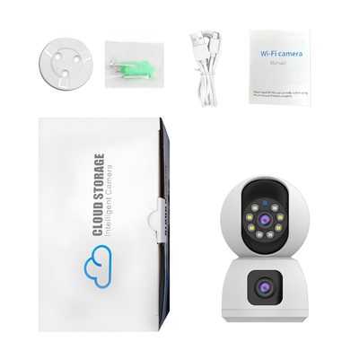 K12 telecamera di sorveglianza a doppia frequenza con confezione, ABS, interfono bidirezionale, 2.4G/5G, visione notturna.