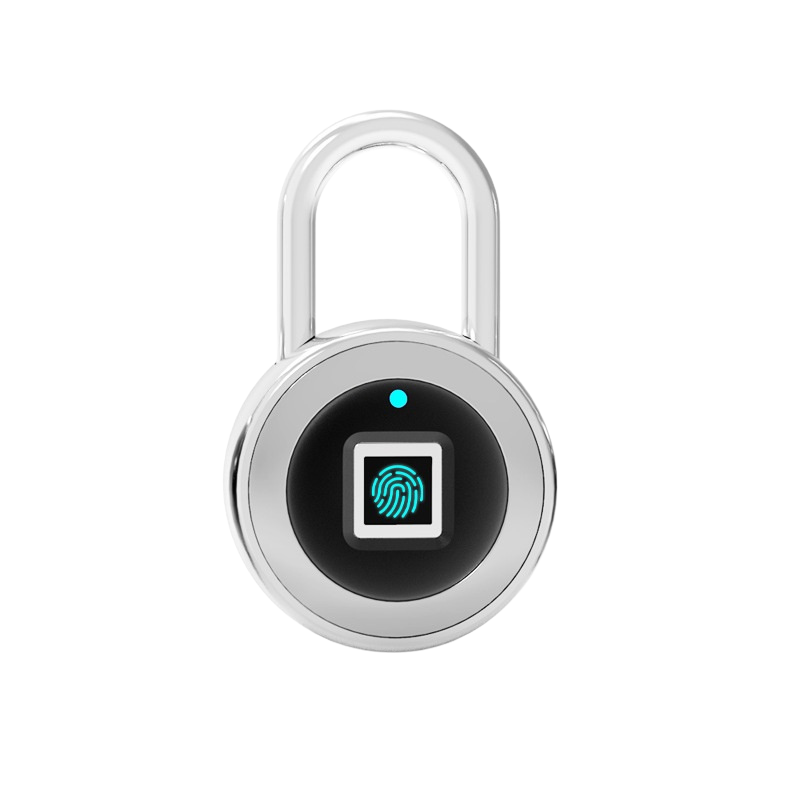 Lucchetto a impronta digitale smart, piccolo, zinco/alluminio, resistente a ruggine, anti-taglio, per bagagli e armadi.